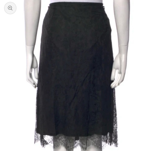 Burberry London Black Lace A-Line Skirt - Picture 3 of 3